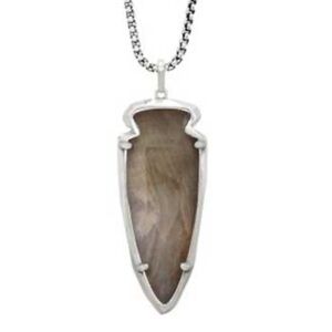 Kendra Scott Long Gray Peal Necklacee